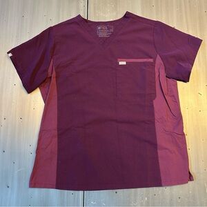 Figs Deep Purple Catarina One Pocket Scrub Top size XXL 2XL